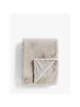 John Lewis Faux Fur Throw, Fawn