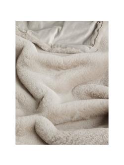 John Lewis Faux Fur Throw, Fawn - view 2, Fawn