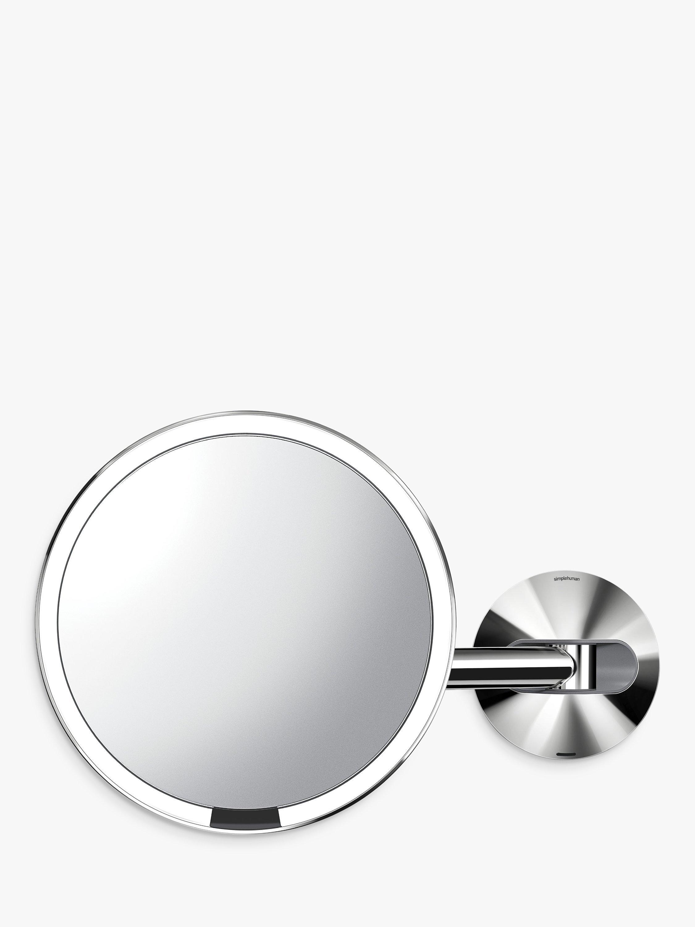 simplehuman Wall Mounted Sensor Beauty Mirror, Polished Stainless Steel