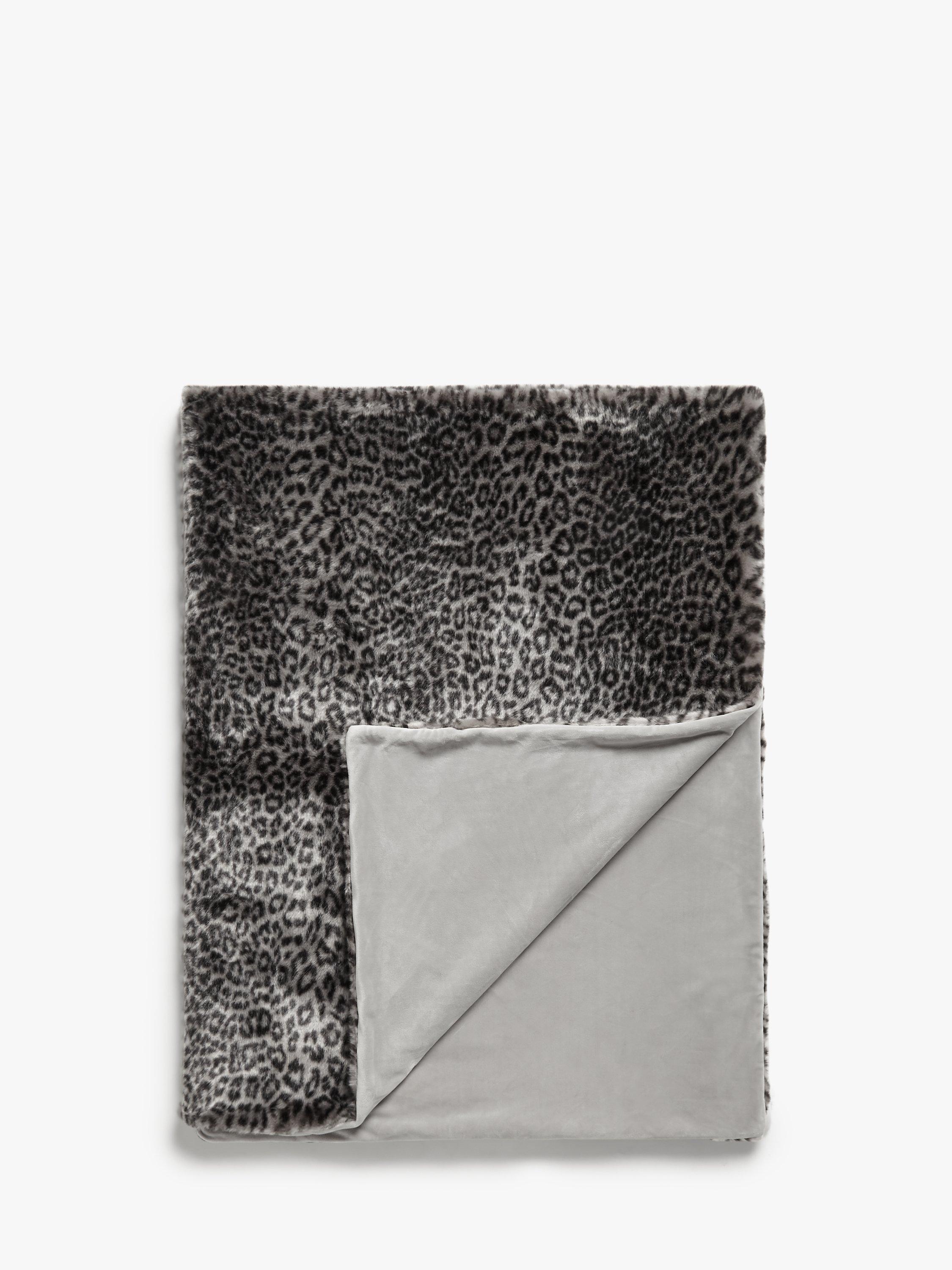 John Lewis Faux Fur Throw, Arctic Ocelot