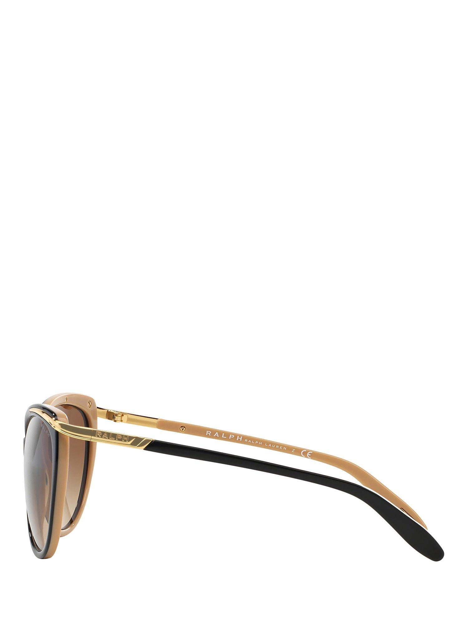Product image 3 of 11, which shows Ralph Lauren RA5150 Women's Cat's Eye Sunglasses, Black/Brown Gradient