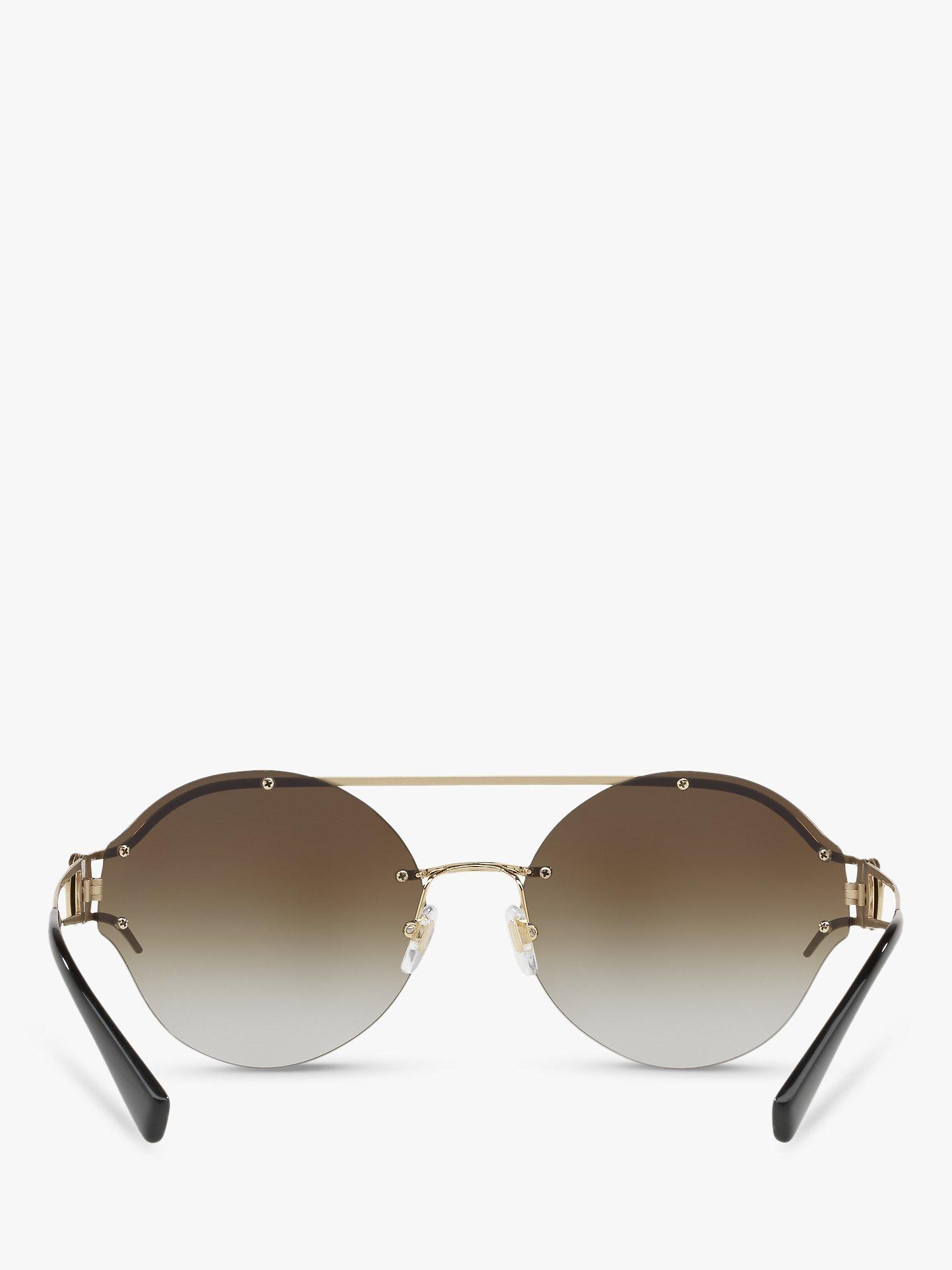Product image 7 of 11, which shows Versace VE2184 Women's Round Sunglasses, Gold/Mirror Gold
