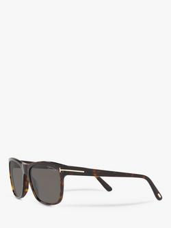 TOM FORD FT0698 Men's Giulio Polarised Square Sunglasses, Tortoise/Grey - view 2, Tortoise