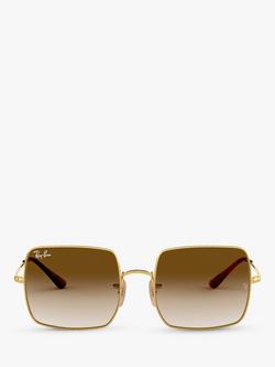 Ray-Ban RB1971 Unisex Square Sunglasses, Gold/Brown Gradient - view 2, Gold/Brown Gradient