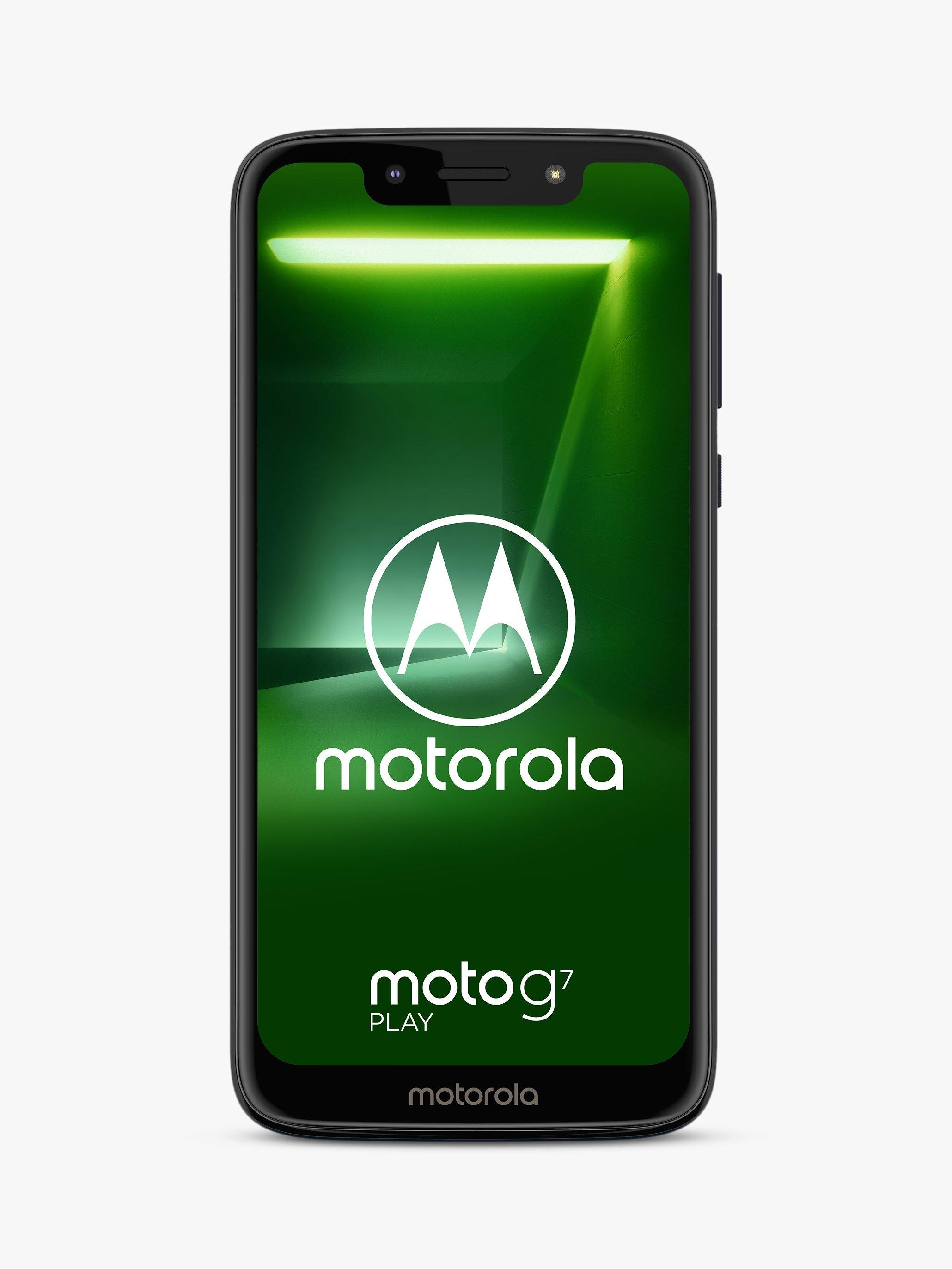 Motorola g7 Play Dual SIM Free Smartphone, Android, 5.7", 4G LTE, SIM Free, 32GB, Indigo