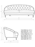 John Lewis + Swoon Radley Large 3 Seater Sofa, Wildwood Green Velvet
