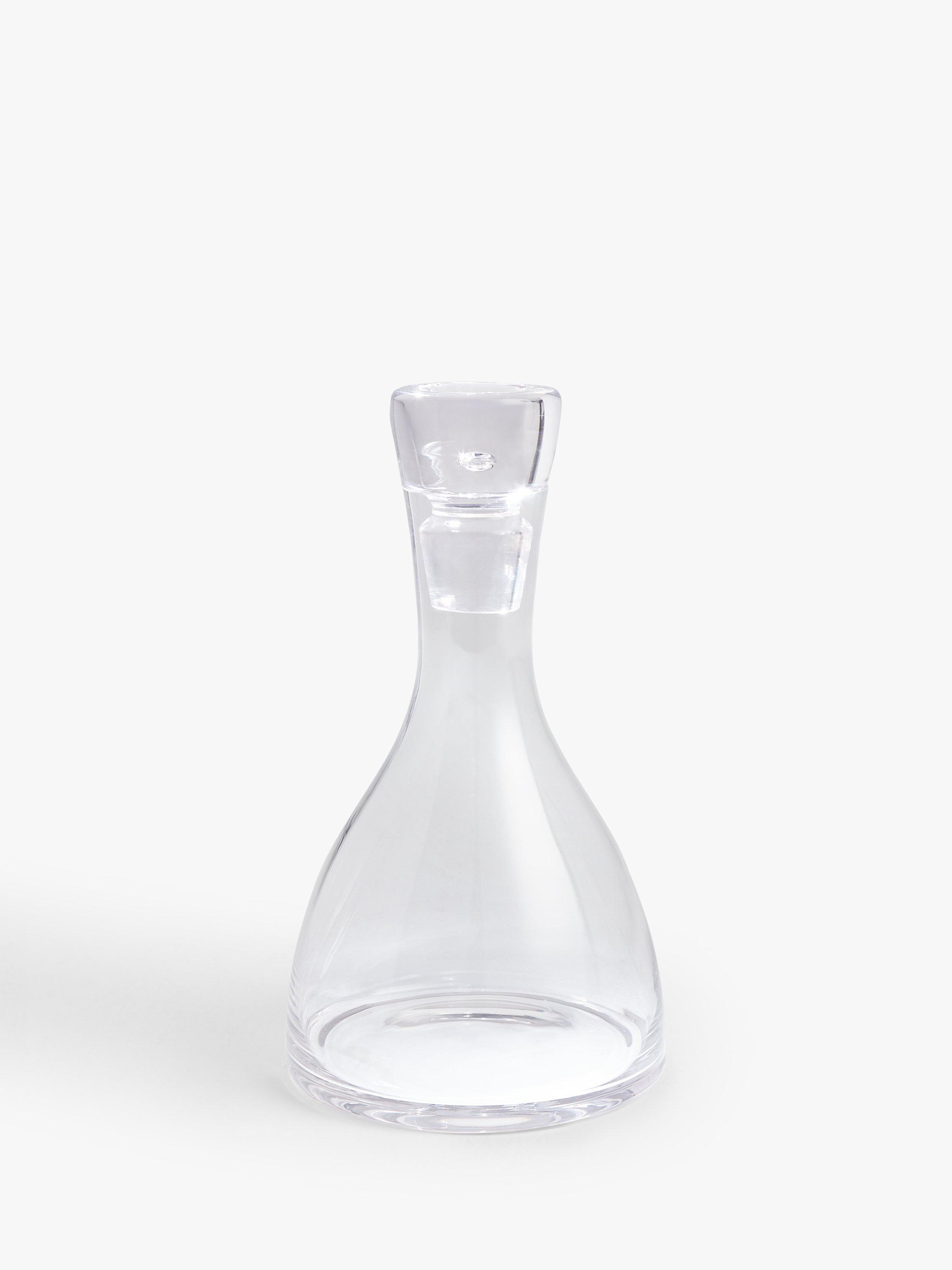 John Lewis & Partners Glass Decanter & Bubble Design Stopper, 1.1L, Clear