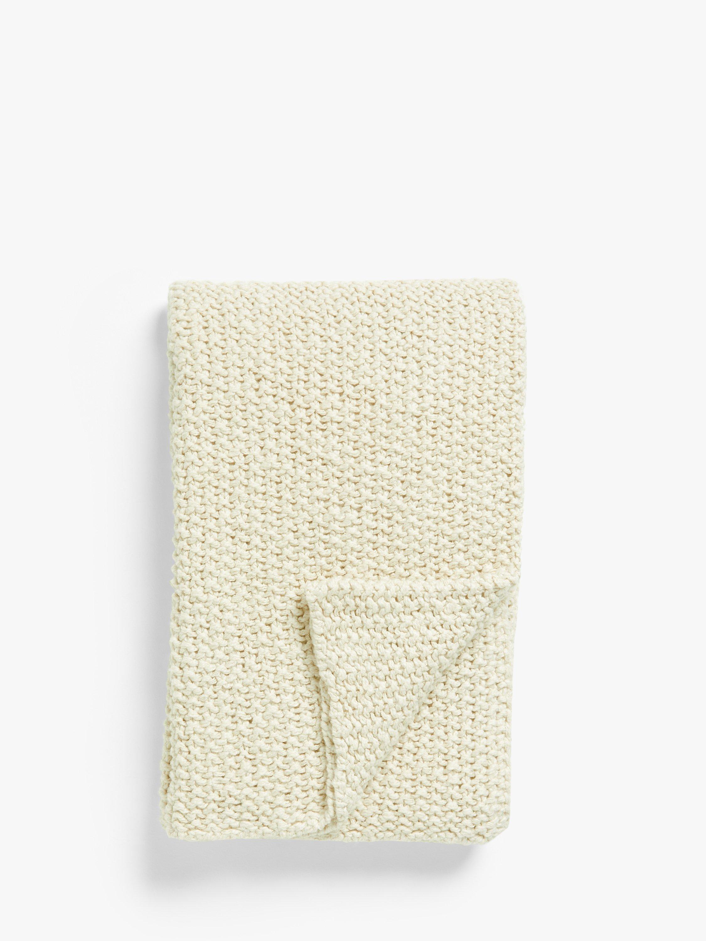 Croft Collection Chunky Knit Throw, Natural