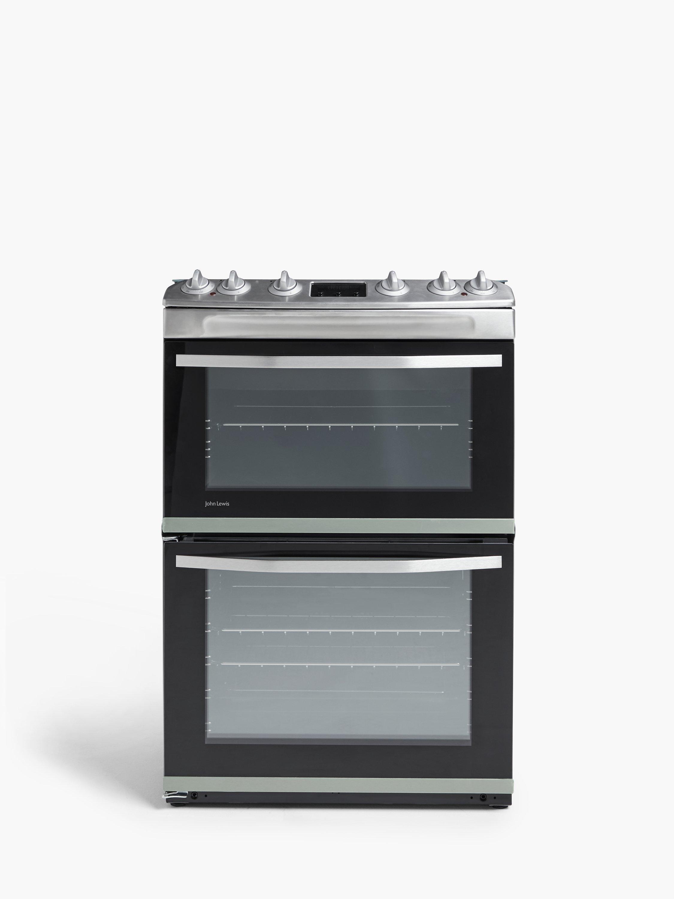 John Lewis JLFSMC621 Double Dual Fuel Cooker, A Energy Rating, Silver