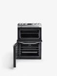 John Lewis JLFSMC621 Double Dual Fuel Cooker, A Energy Rating, Silver