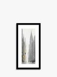 John Lewis Jon Barker 'Chrysler New York View' Framed Print & Mount, 63.5 x 33.5cm, Grey/Multi