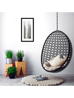 John Lewis Jon Barker 'Chrysler New York View' Framed Print & Mount, 63.5 x 33.5cm, Grey/Multi - view 2, Grey/Multi