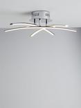 John Lewis Trinity LED Semi Flush Ceiling Light, Chrome