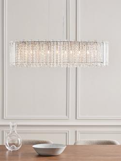 John Lewis Dazzle Crystal Bar Ceiling Light, Clear - view 2, Clear