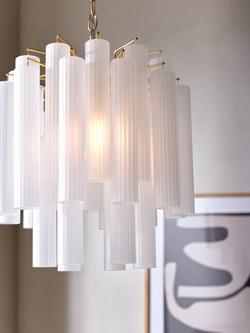 John Lewis Helix Chandelier Ceiling Light, Gold - view 2, Gold