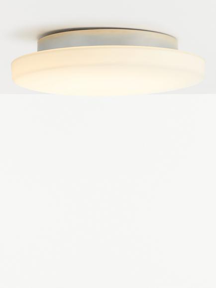 John Lewis Moonbeam LED Flush Bathroom Ceiling Light, White - view 2, White