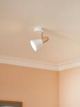John Lewis SES LED Single Spotlight, White/Wood