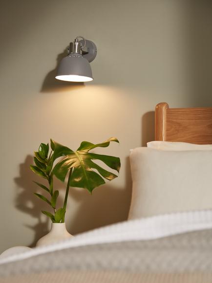 John Lewis SES LED Single Spotlight, Grey - view 2, Grey