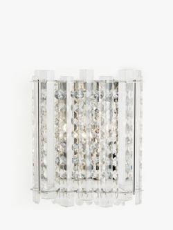 John Lewis Dazzle Crystal Mirrored Wall Light, Clear - view 2, Clear