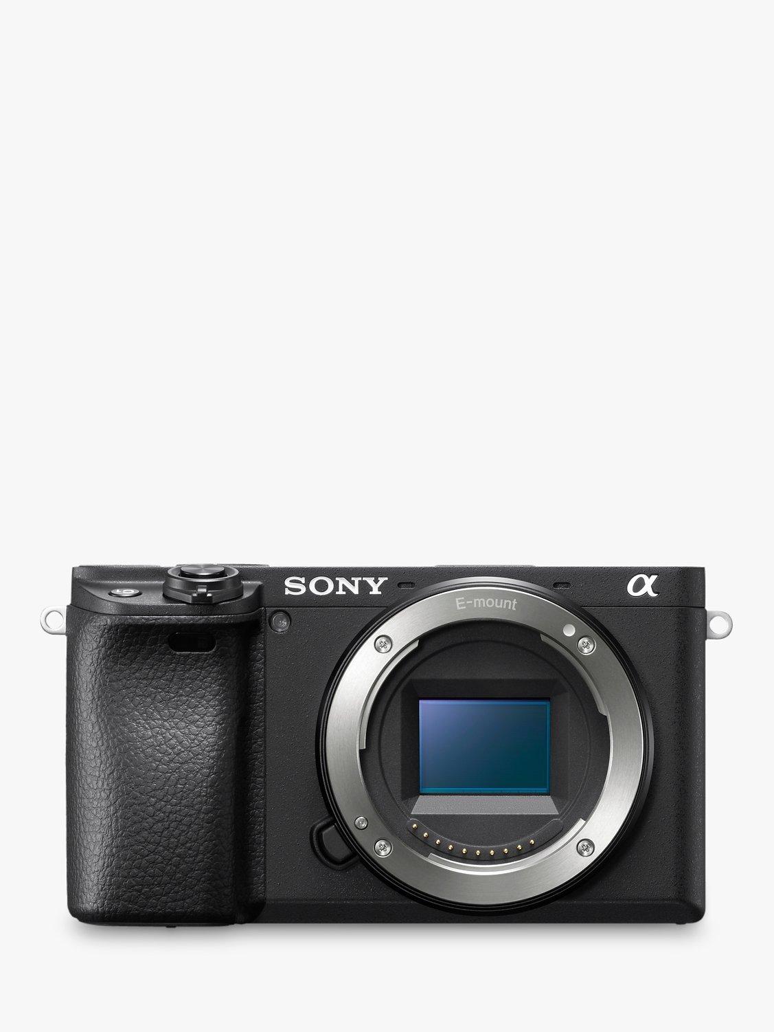 Sony A6400 Compact System Camera, 4K Ultra HD, 24.2MP, 4D Focus, Wi-Fi, Bluetooth, NFC, OLED EVF, 3" Tilting Touch Screen, Body Only, Black