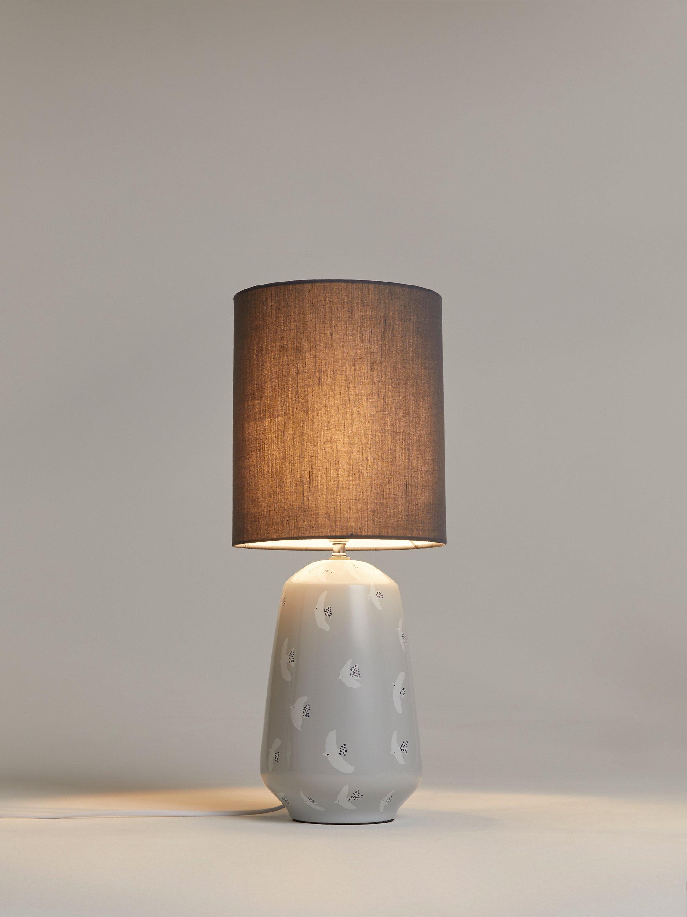 House by John Lewis Gulls Ceramic Table Lamp, Grey