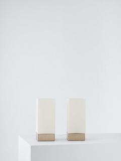 John Lewis Mitch Touch Lamps, Silver, Set of 2