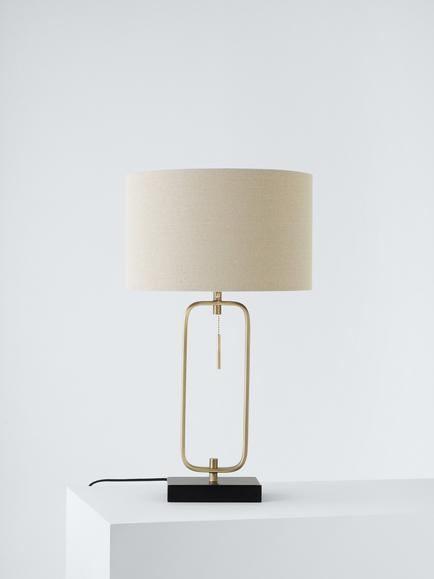 John Lewis Frame Table Lamp, Black/Brass, Black/Brass