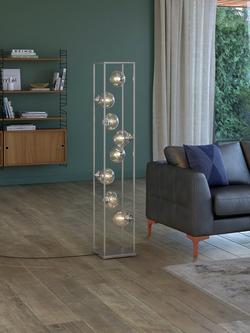 John Lewis Orb 8 Light Floor Lamp, Smoke - view 2, Smoke