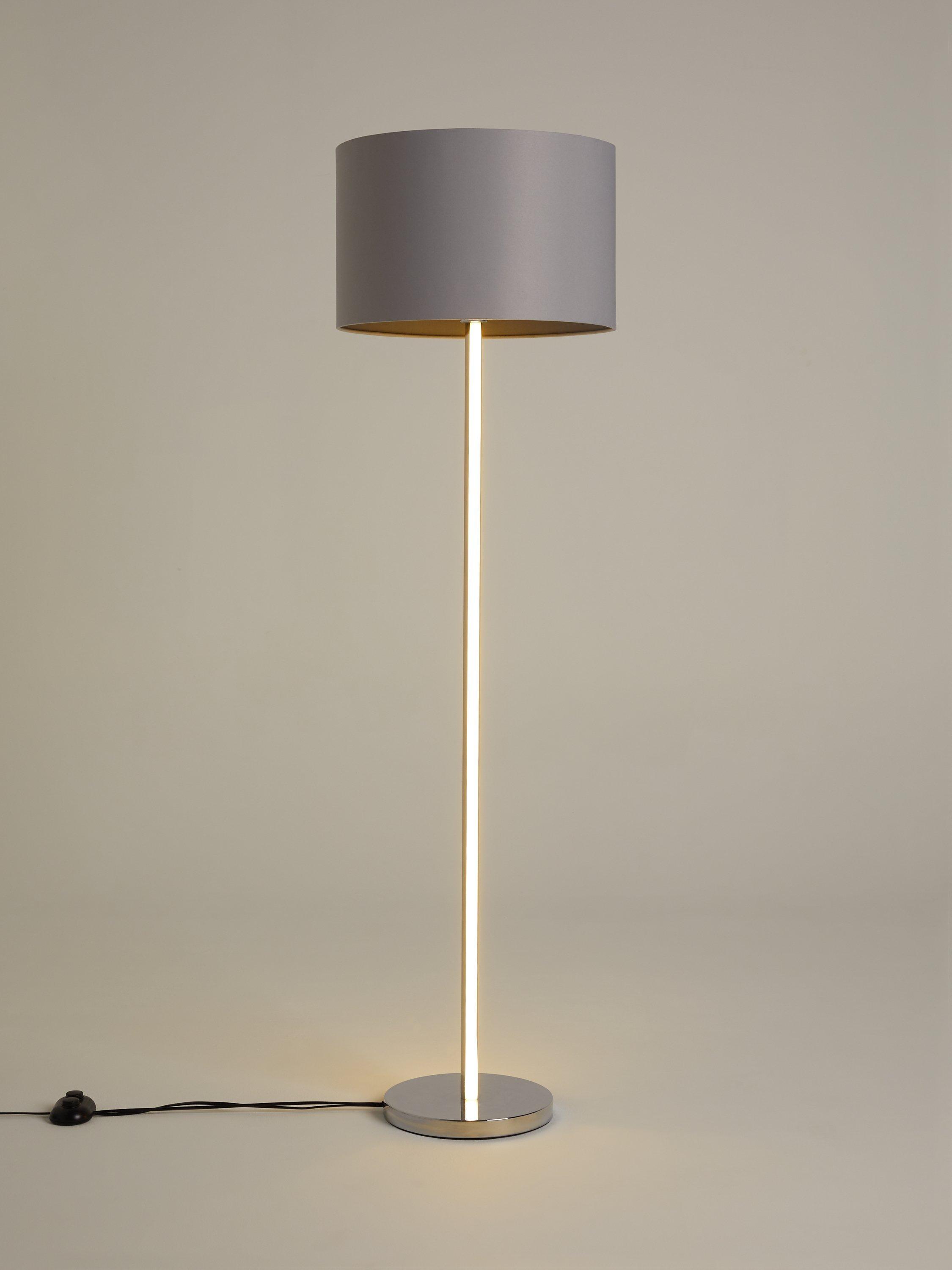 John Lewis & Partners Beam LED Dual Lit Floor Lamp, Grey
