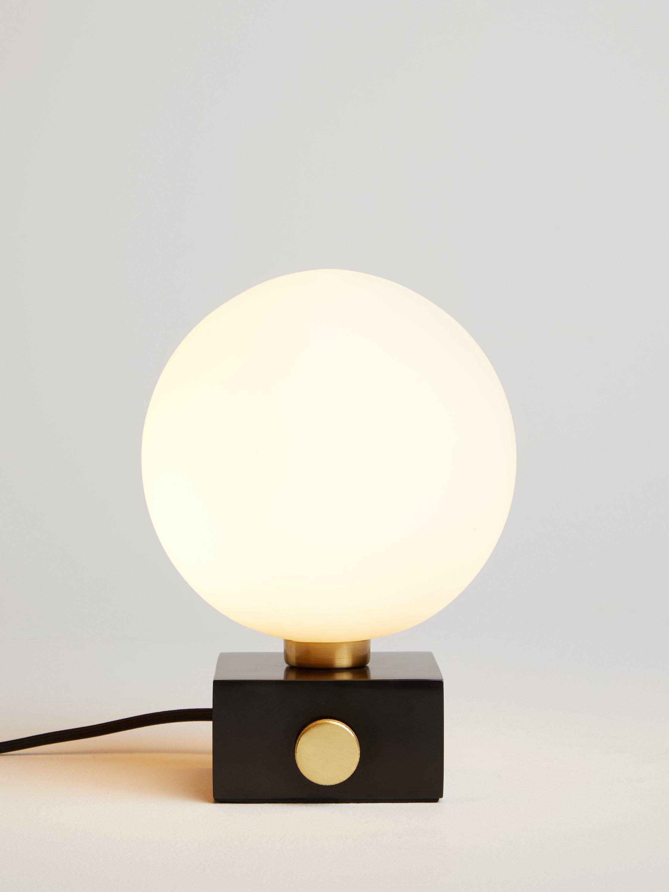 John Lewis & Partners Matinee Table Lamp, Black/Brass