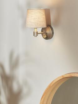 John Lewis Ansel Wall Light, Brass/Pewter - view 2, Brass/Pewter