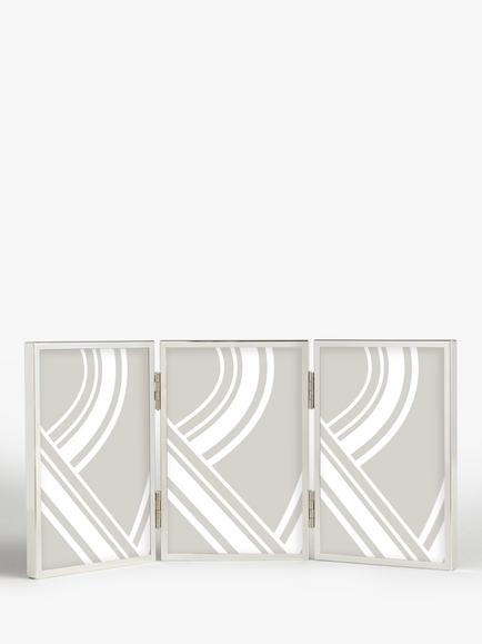 John Lewis Daya Triple Photo Frame, Silver Plated