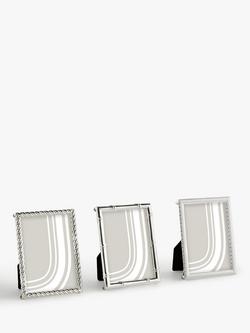 John Lewis Mini Photo Frames, Set of 3, 2.5 x 3.5" (6.5 x 9cm), Silver, Silver
