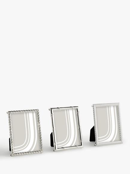 John Lewis Mini Photo Frames, Set of 3, 2.5 x 3.5" (6.5 x 9cm), Silver, Silver