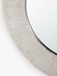 John Lewis Lunar Scratch Round Mirror, 74cm, Silver