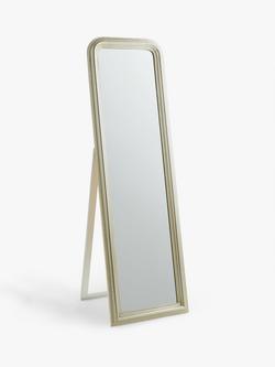 John Lewis Beaded Cheval Mirror, 165 x 50cm, Champagne, Champagne