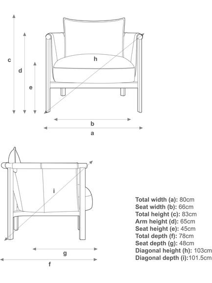 John Lewis Sling Armchair, Light Leg - view 2, Parchment Natural