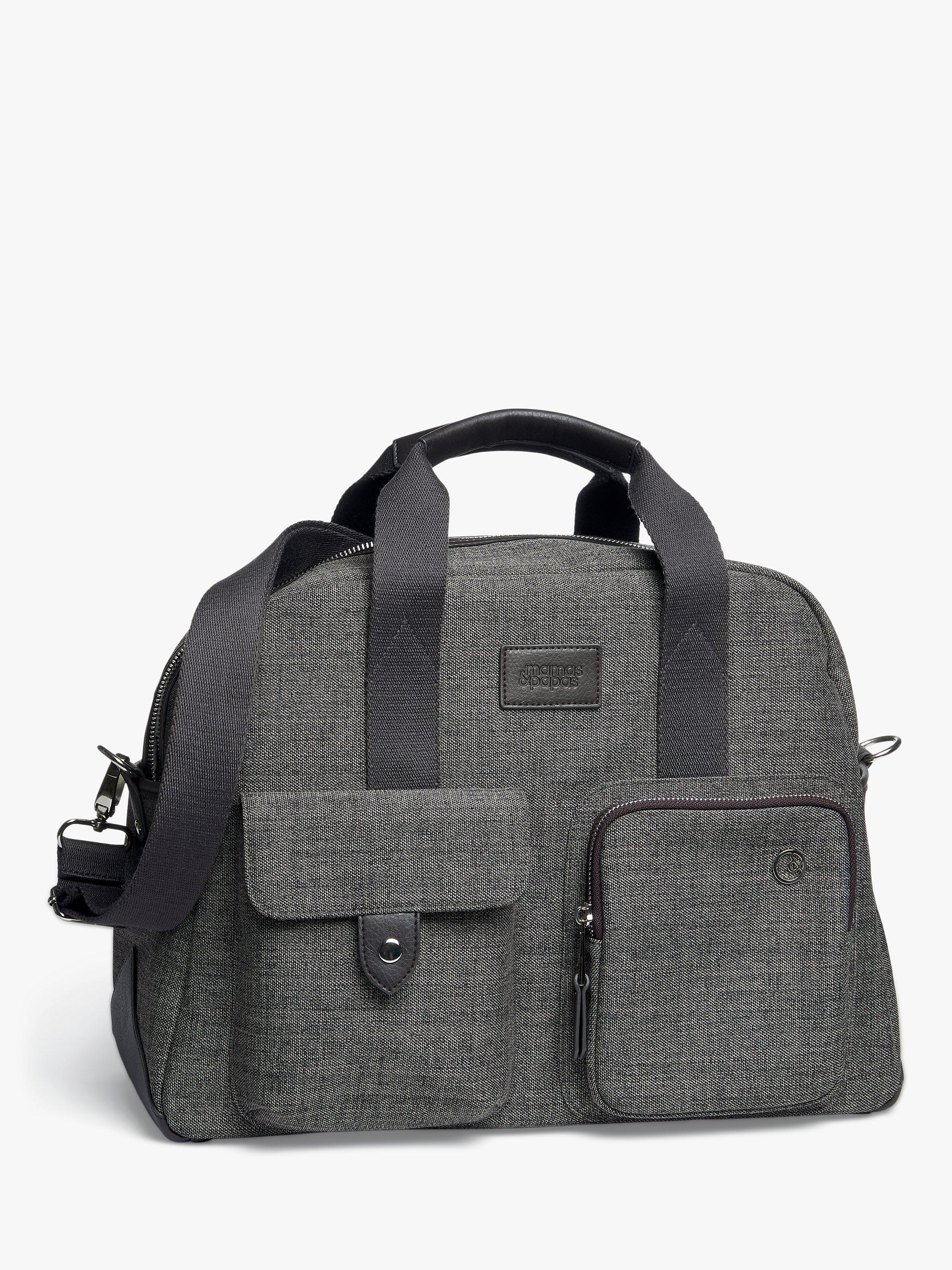 Mamas & Papas Bowling Style Changing Bag with Bottle Holder, Chestnut