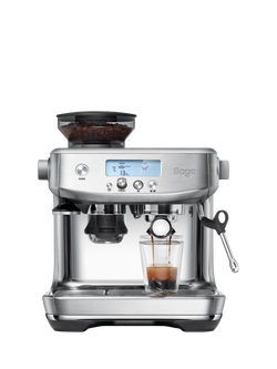 Sage SES878 The Barista Pro Luxe Coffee Machine, Silver