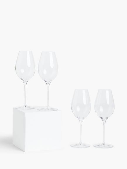 John Lewis Connoisseur White Wine Glasses, Set of 4, 380ml, Clear, Clear