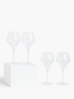 John Lewis Connoisseur Medium Bodied Red Wine Glasses, Set of 4, 650ml, Clear, Clear