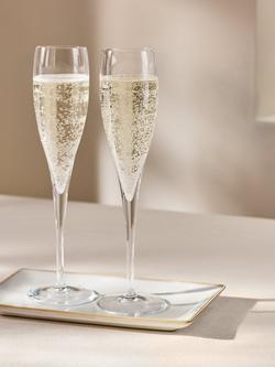 John Lewis Connoisseur Sparkling Wine Flutes, Set of 4, 175ml, Clear - view 2, Clear