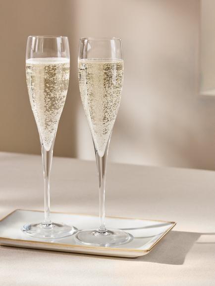 John Lewis Connoisseur Sparkling Wine Flutes, Set of 4, 175ml, Clear - view 2, Clear