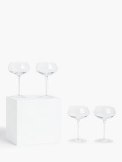 John Lewis Connoisseur Coupe Glasses, Set of 4, 300ml, Clear, 