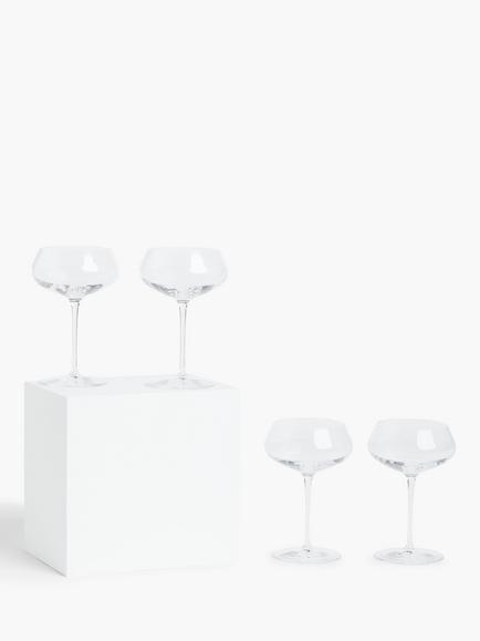 John Lewis Connoisseur Coupe Glasses, Set of 4, 300ml, Clear, 