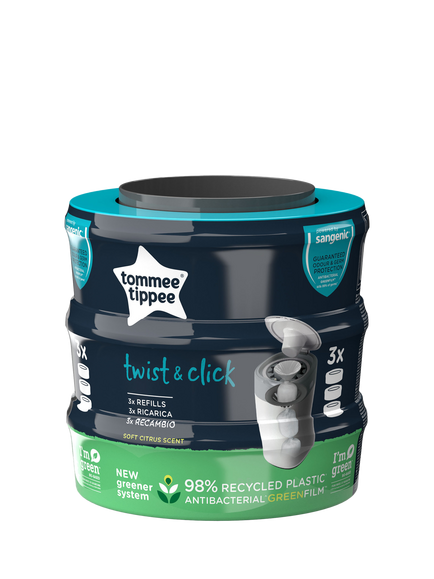 Tommee Tippee Twist Sangenic Refill Pack, 3 Pack - view 2, Grey