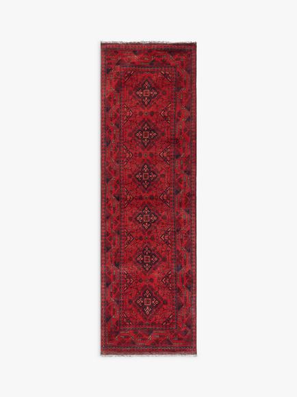 Gooch Luxury Hand Knotted Khal Mohammadi Runner Rug, L240 x W72 cm, Red