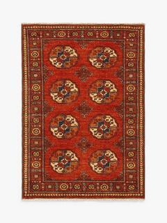 Gooch Luxury Hand Knotted Ersari Rug, Red, L185 x W125cm