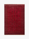 Gooch Luxury Hand Knotted Kundos Rug, Red