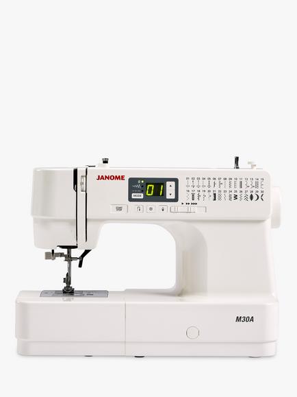 Janome M30A Sewing Machine, White, White